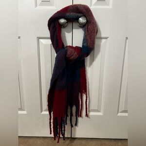 Red and Blue Plaid Scarf
